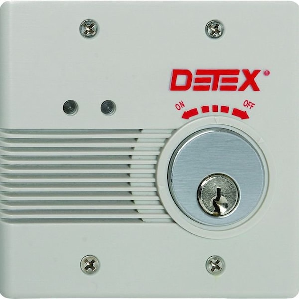 Detex Surface Mount AC / DC Powered Alarm Kit with Mortise Cylinder EAX2500SKMC65 - main